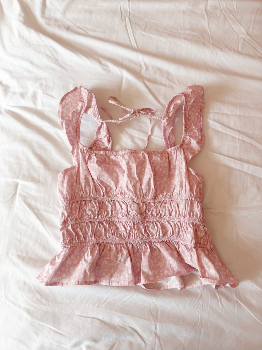 Altar’d State Penny Light Pink Floral Top Size Small